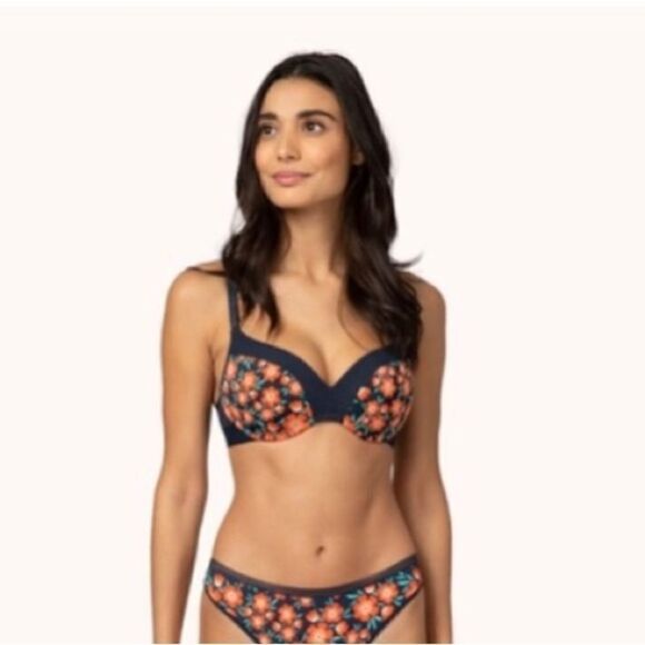 Lively The No-Wire Push-Up Floral Print bra  36DDD - Picture 1 of 9